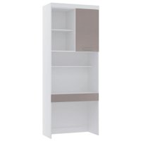 Bancada de Estudos Modulada 90cm 1 Porta e 1 Gaveta Alpes Luciane Móveis - Branco com Cinammon