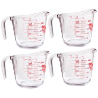 Kit 4 Jarras Medidoras de Vidro Marinex 500ml com Bico e Alça Restaurante Padaria