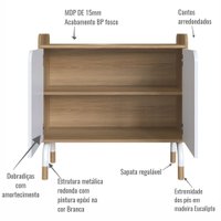 Conjunto Escritorio Home Office 4 Peças 279X88X98X96X97 Branco Hanover Artesano