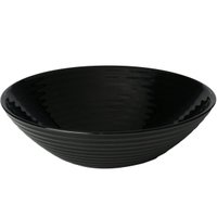 Bowl de Vidro Opalino Harena Black 16cm Lyor 370ml Servir Saladas Yakisoba Cumbuca Preta