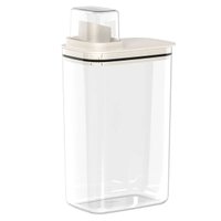 Dispenser para Sabão Líquido Amaciante 2,3L Flow Bege com Tampa Medidora Ou