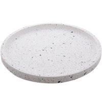 Bandeja Decorativa de Mármore Terrazzo 30cm Redonda Lyor Decoração Casa Banheiro Sala