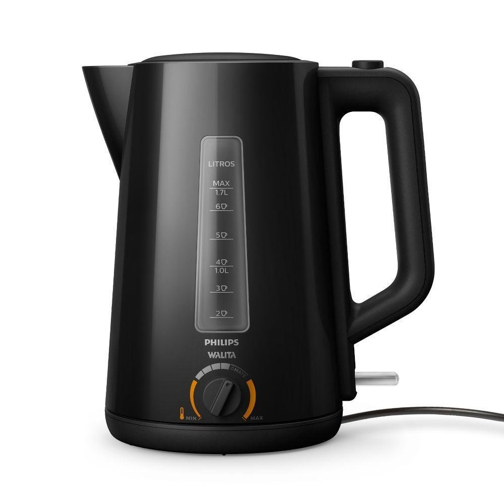 Chaleira Elétrica Philips Walita 1850W Série 5000 Preta 1,7L 220V