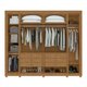 Guarda-Roupa Casal Imperatore 6 Portas 6 Gavetas 100% Mdf com Espelho 81668.285 Amêndoa Clean/Off White - Móveis Lopas