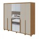 Guarda-Roupa Casal Imperatore 6 Portas 6 Gavetas 100% Mdf com Espelho 81668.285 Amêndoa Clean/Off White - Móveis Lopas