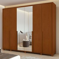 Guarda-Roupa Casal Imperatore 6 Portas 6 Gavetas 100% Mdf com Espelho 81668.285 Frassino - Móveis Lopas