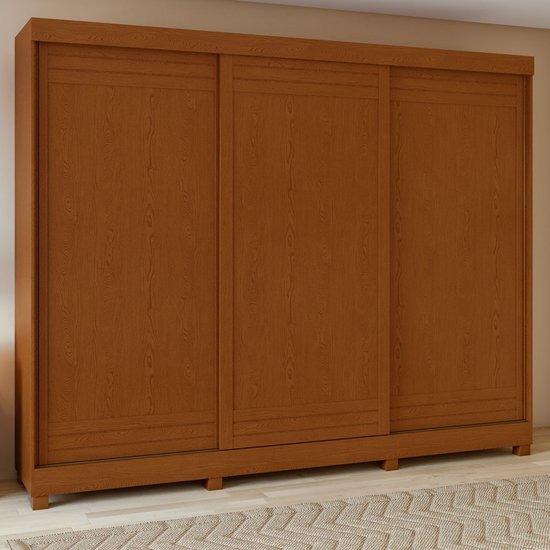 Guarda-Roupa Casal Nice 3 Portas 4 Gavetas Flex Frassino/Off White 73368.169 - Móveis Lopas