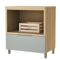 Balcão Forno 1 Gaveta 80cm 100 MDF Marquesa Nesher Nature/Verde