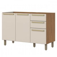 Balcão Pia Com 3 Portas 2 Gavetas 1.20 Requinte Henn