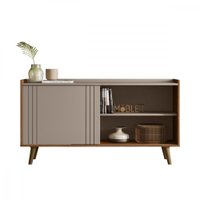 Bancada Rack Austin 1.36 para TV até 60 Polegadas Grigio/cinamomo/mel