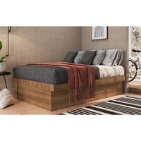 Cama Box Baú Articulável Para Casal Istambul Art In Moveis Nogal