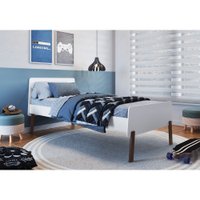Cama de Solteiro Orlando Art in Móveis CI090 Branco