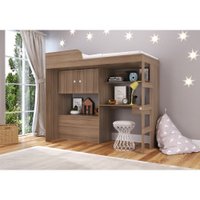 Cama Multifuncional Com Baú e Escrivaninha Lion Art In Moveis Montana