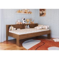 Cama Solteiro C/ Estante San Diego Art In Moveis Nogal