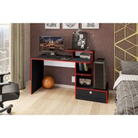 Escrivaninha Gamer com Gaveta Tech Art In Moveis Preto