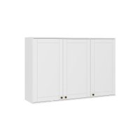 Armário Aéreo Milla 3 Portas Branco MDF 120cm Carraro