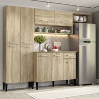 Cozinha Compacta Arizona Glam Carvalho Carraro - Carvalho