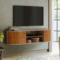 Rack Suspenso Modena Madetec com 2 portas 1,36 Fendi/Naturale
