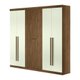 Guarda Roupa Casal 6 Portas Flex Buriti Santos Andirá Jatoba/Areia