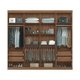 Guarda Roupa Casal 6 Portas Flex Buriti Santos Andirá Jatoba/Areia