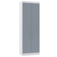 Guarda Roupa Modulado 79cm 2 Portas Alpes Luciane Móveis Branco/Grey Sky