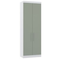 Guarda Roupa Modulado 79cm 2 Portas Alpes Luciane Móveis Branco/Verde