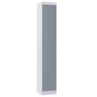 Guarda Roupa Modulado 38cm 1 Porta Alpes Luciane Móveis Branco/Grey Sky