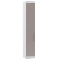 Guarda Roupa Modulado 38cm 1 Porta Alpes Luciane Móveis Branco/Cinammon