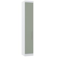 Guarda Roupa Modulado 38cm 1 Porta Alpes Luciane Móveis Branco/Verde