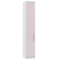 Guarda Roupa Modulado 38cm 1 Porta Alpes Luciane Móveis Branco/Rosa