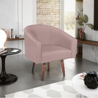 Poltrona Pés Palito Omodei Louise Linho Rose