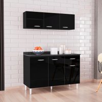 Combo Poquema Chic Aéreo Com Balcão 1,20 Preto