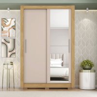 Guarda Roupa Arapongas 2 Portas De Correr e 2 Gavetas Caemmun Mel/Off/Cacao