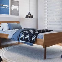 Cama de Solteiro Orlando Art in Móveis Nogal CI090