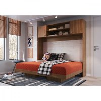 Cama Articulável Horizontal Casal C/ Aéreo Dallas Art In Moveis Nogal