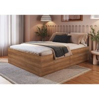 Cama Casal C/ 4 Portas Tokkio Art In Moveis Nogal