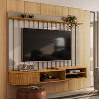 Home Painel Suspendo Imola Madetec  Com 1 Porta Deslizante Fendi/Naturale