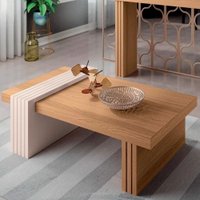 Mesa De Centro HB Luna S/ Espelho - Freijo/Off White