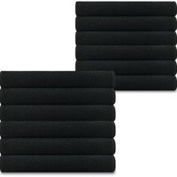 Kit 12 Toalhas 100 Algodão Salão Manicure Academia SPA 44x70cm Marcotex Preto