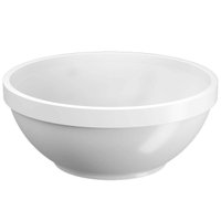 Kit 6 Bolws Plásticos 500ml Servir Açaí Sopas Caldos Feijão Tigela Branca Uno Coza Salada Branco
