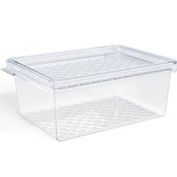 Organizador de Geladeira C/ Tampa 660ml Cozinha Multiuso Frutas Pequeno Transparente UZ