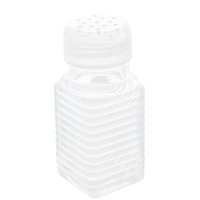 Pote Saleiro Pimenteiro Lyor 80ml Temperos Quadrado de Vidro com Tampa Plástica Transparente