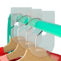 06 Separador de Cabides Divisor Tamanho Roupas Arara de Loja Organizador Ordene Cristal