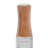 Moedor Tramontina em Bambu e Inox - modelo Realce para Sal ou Pimenta