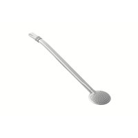 Bomba de chimarrão Tramontina Ilex em aço inox liso com rosca 23 cm