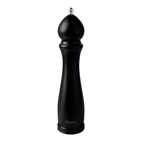 Moedor de Pimenta e Sal Tramontina Churrasco Black em Cerâmica com Recipiente de Madeira 10"