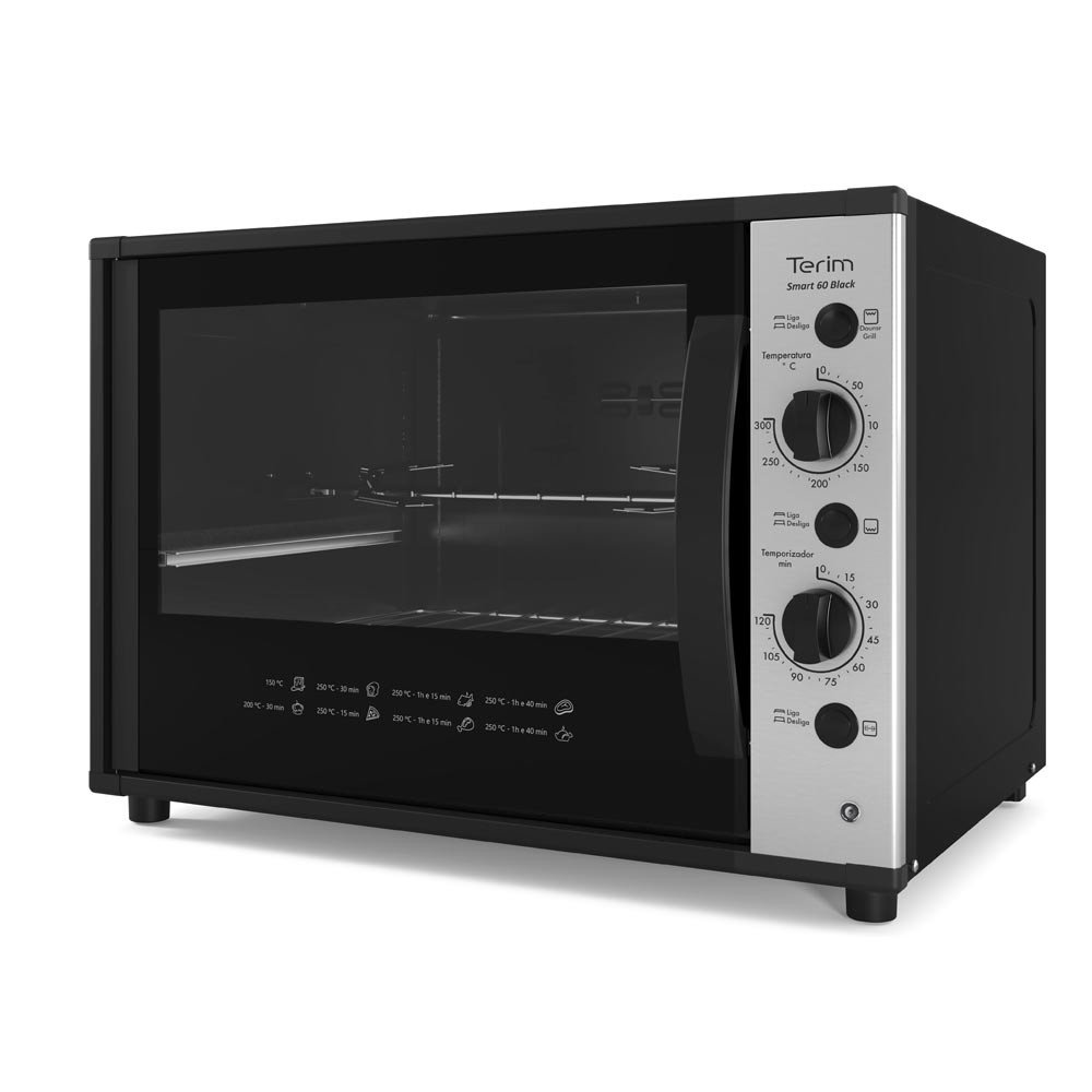 Forno 60l Terim Preto - Elétrico - Smart - 110v