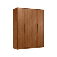 Guarda-Roupas Casal 4 Portas e 3 Gavetas Multimóveis CR35232 Nogueira