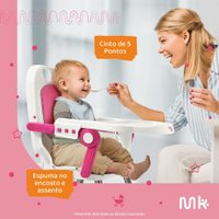 Cadeira de Alimentação Berry 3 em 1 6M 15KG Rosa Multikids Baby - BB390