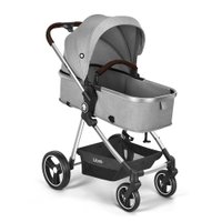 Carrinho de Bebê Passeio 2 em 1 Assento Moisés 0-15 Kg Litet Jazz Cinza - BB467